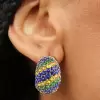 21ctw Multicolor Sapphire Hoop Earrings