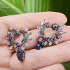 6ctw Multicolor Sapphire Firework Earrings