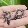 6ctw Multicolor Sapphire Firework Earrings