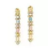 24ctw Multicolor Sapphire Statement Rainbow Earrings