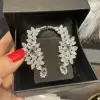 24ctw White Sapphire Nature-Inspired Climber Earrings