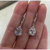 Handmade 2 Ct Per Each Cushion Cut Earrings in Silver