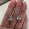 Handmade 2 Ct Per Each Cushion Cut Earrings in Silver