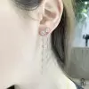 Handmade 7-Stone Round Cut Dancing Earrings