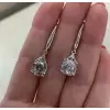 Handmade 2 Ct Per Each Cushion Cut Earrings in Silver