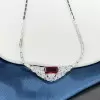 5ct Emerald Cut Ruby Vintage Necklace