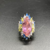 11ct Halo Marquise Cut Pink Sapphire Cocktail Ring