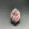 11ct Halo Marquise Cut Pink Sapphire Cocktail Ring