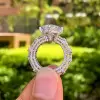 5.5ct Cushion Cut Eternity Shank Classic Engagement Ring