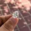Oval Cut White Sapphire Engagement Ring