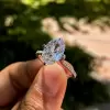Oval Cut White Sapphire Engagement Ring
