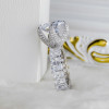 9.5ct Cushion Cut White Sapphire Engagement Ring