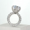 9.5ct Cushion Cut White Sapphire Engagement Ring