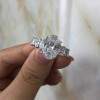 Handmade 4 CT Oval Cut 925 Sterling Silver Ring