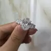 Handmade 4 CT Oval Cut 925 Sterling Silver Ring