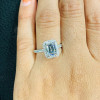 2.5ct Emerald Cut White Sapphire Engagement Ring