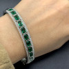 7ctw Emerald Cut Art-deco Emerald Bangle