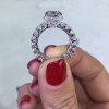 Classic Cushion Cut White Sapphire Engagement Ring