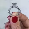 Classic Cushion Cut White Sapphire Engagement Ring