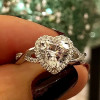 2 ct.tw Halo Love Heart Engagement Ring