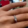 Fashion Marquise Lab-created Gemstone Engagement Ring