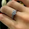 1.5ct Heart Cut White Sapphire Engagement Ring