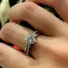 1.5ct Heart Cut White Sapphire Engagement Ring