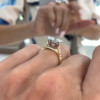 Round Brilliant  Lab-created Gemstone Engagement Ring