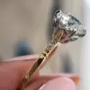 Round Brilliant  Lab-created Gemstone Engagement Ring