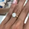 Round Brilliant  Lab-created Gemstone Engagement Ring