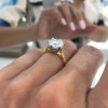 Round Brilliant  Lab-created Gemstone Engagement Ring