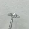 Handmade 4-Prong Round Cut Lab-created Gemstone Engagement Ring