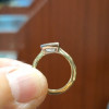 1.5 CT Baguette Cut Lab-created Gemstone Engagement Ring in Sterling Silver