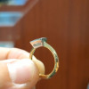 1.5 CT Baguette Cut Lab-created Gemstone Engagement Ring in Sterling Silver