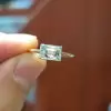 1.5 CT Baguette Cut Lab-created Gemstone Engagement Ring in Sterling Silver