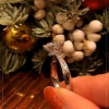 Handmade 1.5 CT 6-Prong Round Cut Under Halo Engagement Ring