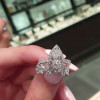 Handmade 1.5 CT Pear Cut Sterling Silver Ring Set