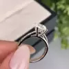 1.5ct Round Cut White Sapphire Engagement Ring