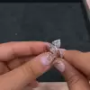 2CT Pear Cut Solitaire Engagement Ring in Double Tone