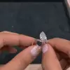 2CT Pear Cut Solitaire Engagement Ring in Double Tone