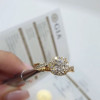 1.8 CT Handmade Halo Cushion Cut Sterling Silver Engagement Ring