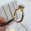 1.8 CT Handmade Halo Cushion Cut Sterling Silver Engagement Ring