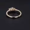 Handmade 1.5 CT Marquise Cut Ring in Yellow Gold Tone