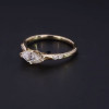 Handmade 1.5 CT Marquise Cut Ring in Yellow Gold Tone