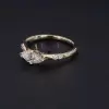 Handmade 1.5 CT Marquise Cut Ring in Yellow Gold Tone