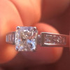 Handmade 1.21 Carat Radiant  Cut Ring in Sterling Silver
