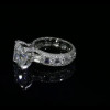 5.06ct Asscher Cut White Sapphire Engagement Ring