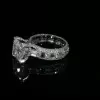 5.06ct Asscher Cut White Sapphire Engagement Ring