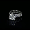 5.06ct Asscher Cut White Sapphire Engagement Ring