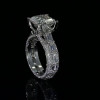 5.06ct Asscher Cut White Sapphire Engagement Ring